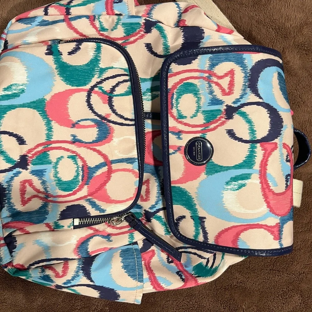 Coach Abstract Pattern Backpack - Picture 2 of 9